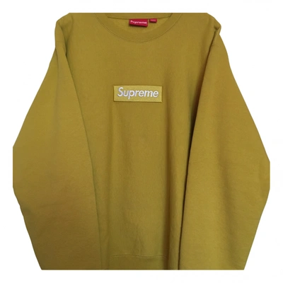 Pre-owned Supreme Box Logo Sweatshirt In Yellow