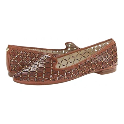 Pre-owned Michael Kors Leather Flats In Brown