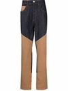 WALES BONNER TWO-TONE PANEL TROUSERS