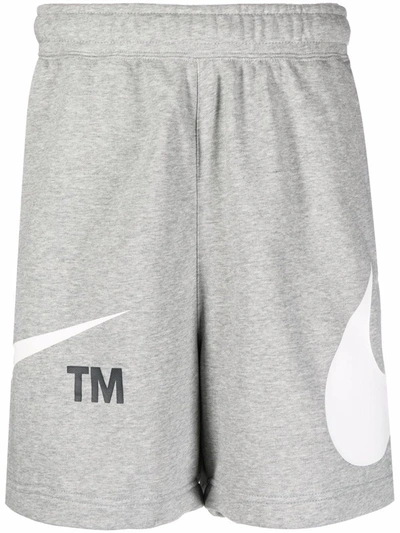 Nike Logo-print Shorts In Grey