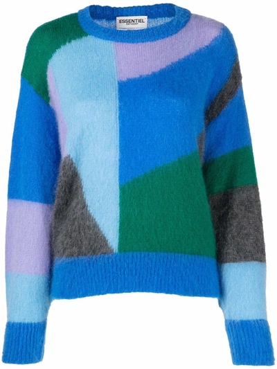 Essentiel Antwerp Antwerp Mohair Blend Turquoise Jumper In Blue