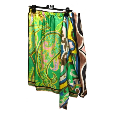 Pre-owned Maliparmi Silk Mini Skirt In Multicolour