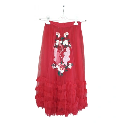 Pre-owned Vivetta Maxi Skirt In Red