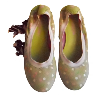 Pre-owned Fornarina Ballet Flats In Green