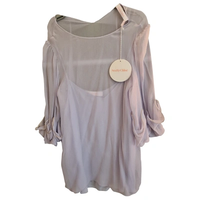Pre-owned See By Chloé Silk Blouse In Purple