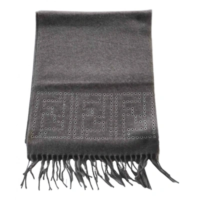 Pre-owned Fendi Cashmere Scarf In Grey