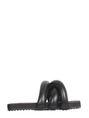 Yume Yume Black Mule Tire In Vegan Leather Detail With Crossed Bands In Black