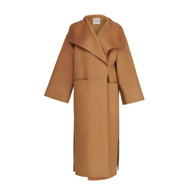 TOTÊME SIGNATURE WOOL AND CASHMERE COAT,TOT767SJBEI