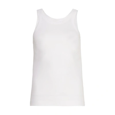 TOTÊME COTTON TANK TOP,TOT96GJRWHT