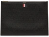 THOM BROWNE BLACK LARGE ZIP LAPTOP HOLDER