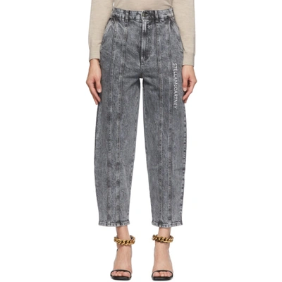 Stella Mccartney + Net Sustain Embroidered Organic Mid-rise Boyfriend Jeans In Galaxy Grey