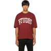Etudes Studio Burgundy Spirit 'études' University T-shirt In Burgundy