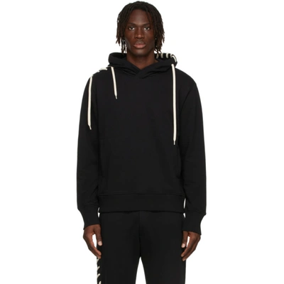 Craig Green Laced Hooded Sweatshirt In Black