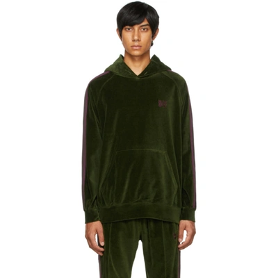 Needles Green Velour Track Hoodie