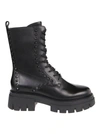 ASH ANKLE BOOTS LIAMSTUDS,LIAMSTUDS01 MUSTANG BLACK
