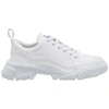 Mcq By Alexander Mcqueen Men's Shoes Leather Trainers Sneakers Orbyt Team In Bianco