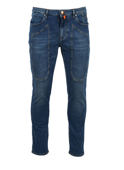 Jeckerson 5 Tasche Patch Jeans In Denim