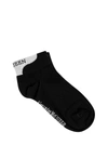 Alexander Mcqueen Logo Heel Tab Ankle Socks In Black