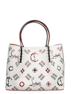 Christian Louboutin Small Cabarock Loubinthes Perforated Leather Tote In White