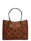 Christian Louboutin Large Cabarock Loubinthesky Perforated Leather Tote In Brown
