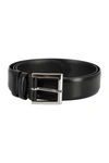 Orciani Calf Belt In Brushed Leather In Ner Nero