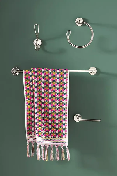 Anthropologie Chambliss Towel Bar In Silver