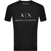 ARMANI EXCHANGE ARMANI EXCHANGE CREW NECK LOGO T SHIRT BLACK