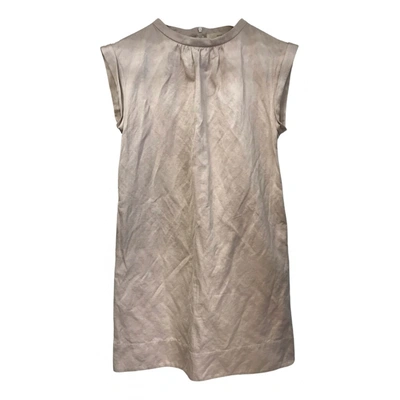 Pre-owned Mauro Grifoni Maxi Dress In Beige