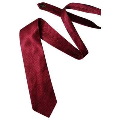 Pre-owned London Fog Silk Tie In Red