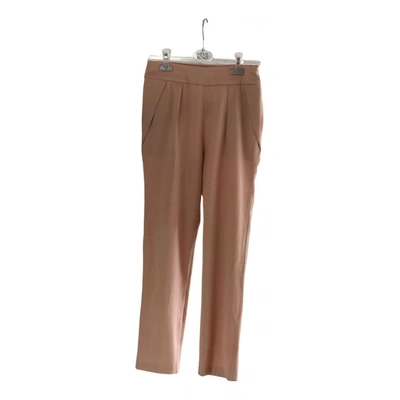 Pre-owned Fracomina Straight Pants In Pink