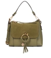 See By Chloé Joan Medium Leather Shoulder Bag In Green