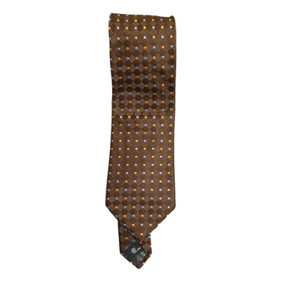 Pre-owned Van Laack Silk Tie In Brown