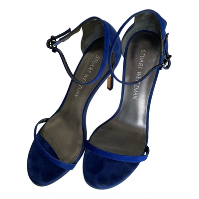 Pre-owned Stuart Weitzman Sandals In Blue