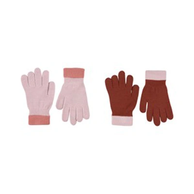Molo Kids' 2-pack Pink Kello Gloves