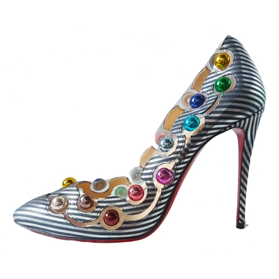 Pre-owned Christian Louboutin Pigalle Plato Leather Heels In Multicolour