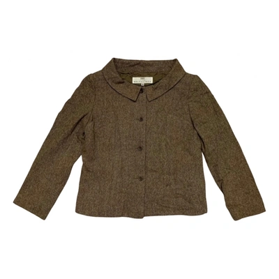 Pre-owned Balenciaga Wool Jacket In Brown