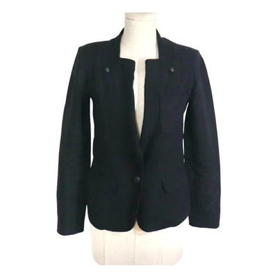 Pre-owned Vanessa Bruno Linen Short Vest In Navy