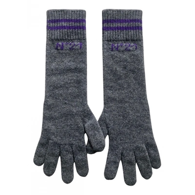 Pre-owned N°21 Wool Long Gloves In Grey