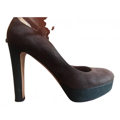 Pre-owned L'autre Chose Leather Heels In Brown