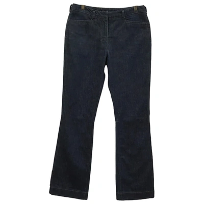 Pre-owned Prada Bootcut Jeans In Blue