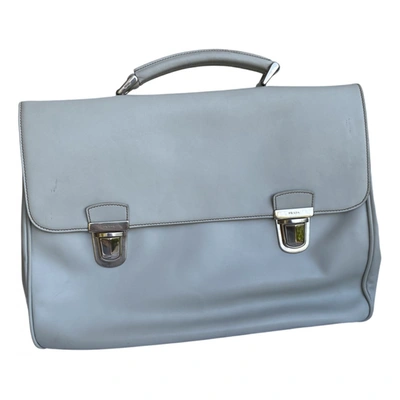 Pre-owned Prada Leather Satchel In White