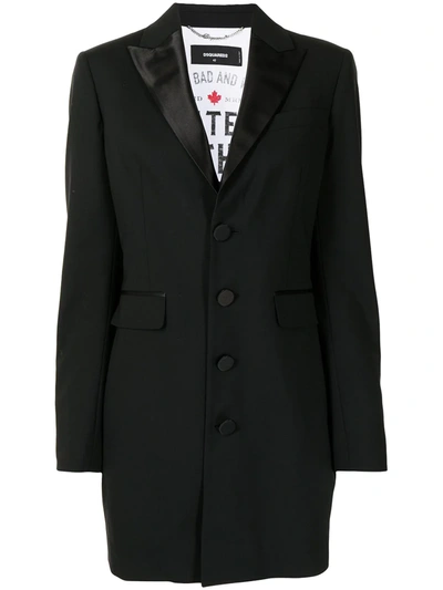Dsquared2 Suit Jacket Mini Dress In Black