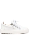 Giuseppe Zanotti Side Zip Sneakers In White