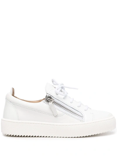 Giuseppe Zanotti Side Zip Sneakers In Lotus