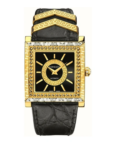 Versace Dv25 Strap Watch In Black