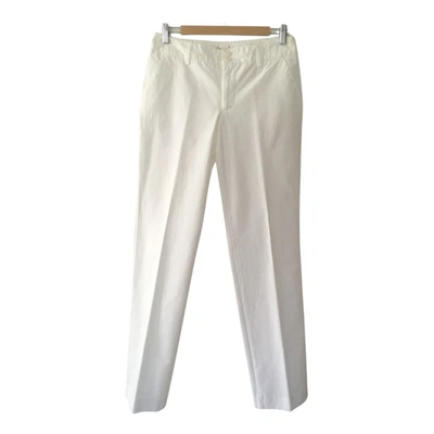 Pre-owned Agnès B. Straight Pants In White