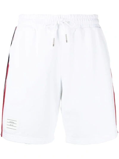 Thom Browne Rwb-stripe Track Shorts In White