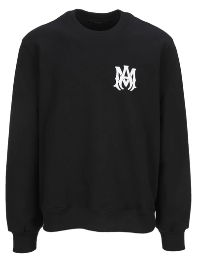 Amiri Logo Printed Crewneck Sweatshirt In Black