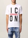 Dsquared2 Cotton Tshirt With Icon Logo In White