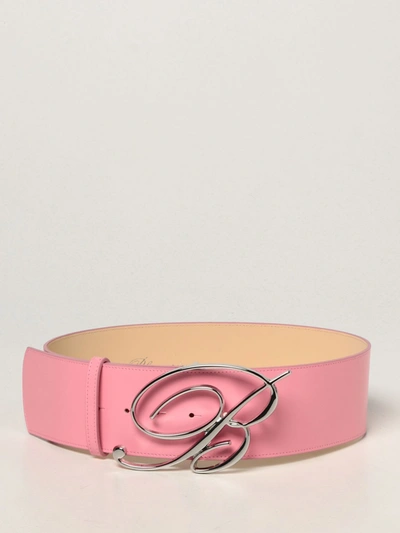 Blumarine Belt With Maxi Buckle In Pink